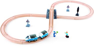 Hape Railway Ξύλινο Safety Τρένο Set (E3729A)
