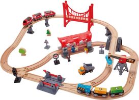 Hape Railway Ξύλινο Busy City Rail Set (E3730A)