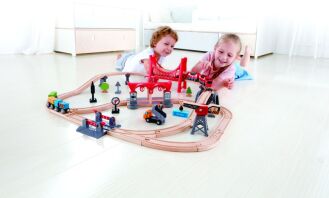 Hape Railway Ξύλινο Busy City Rail Set (E3730A)