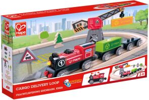 Hape Railway Ξύλινο Cargo Delivery Τρένο Set (E3731A)