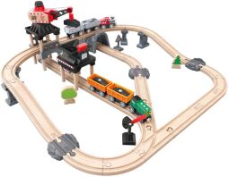 Hape Railway Ξύλινο Mining Loader Τρένο Set (E3756A)