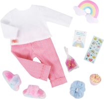 Our Generation Ενδυμασία Deluxe Pijama With Rainbow Pillow (BD30572Z)