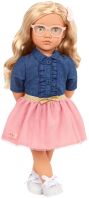 Our Generation Κούκλα Emily With Frilly Denim Shirt & Pink Skirt (BD31475Z)