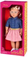 Our Generation Κούκλα Emily With Frilly Denim Shirt & Pink Skirt (BD31475Z)