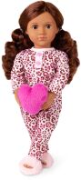 Our Generation Κούκλα Gracia With Leopard Pijama & Heart Pillow (BD31739Z)