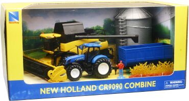NR Σετ Θεριζοαλονιστικό Μηχάνημα Και Τρακτέρ New Holland 1:32 (1224-SS-05755A)