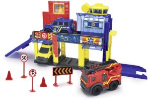 Dickie Freewheel Σταθμός Διάσωσης Micro+3 Αυτοκίνητα 1:64 (203713017)