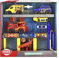 Dickie Freewheel Σταθμός Διάσωσης Micro+3 Αυτοκίνητα 1:64 (203713017)