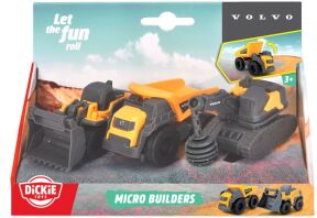 Dickie F/W Σετ Οχήματα Volvo Micro Builders 9cm (203722009)