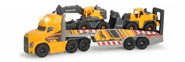 Dickie F/W Σετ Όχημα Mack/Volvo Heavy Loader Truck+2 Αυτοκίνητα 70cm (203729012)