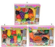 KS Cutting Food Σετ Τροφίμων 21Τμχ-3 Σχέδια (8201-3)