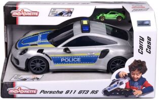 Majorette D/C Όχημα Porsche 911 Gt3 RS Police-Θήκη Μεταφοράς 35cm+1 Αυτοκίνητο (212058199038)