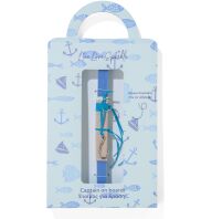 Λαμπάδα Δερμάτινο Μπρελόκ Επάργυρο Αγκίστρι 4.7cm (ML26062)