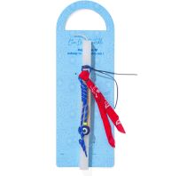 Λαμπάδα Bag Charms Μαντήλι Μπλε Μάτι Ημικύκλιο 2.5cm (ML26103)