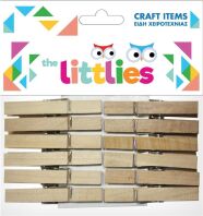 The Littlies Μανταλάκια Ξύλινα 48mm 12Τμχ (000646523)