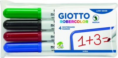 Giotto 4 Μαρκαδόροι Ασπροπίνακα Μεσαίοι Robercolor (413300)
