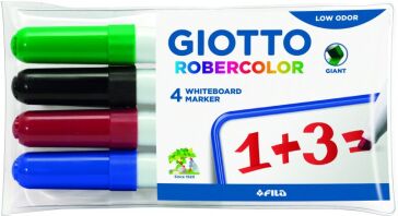 Giotto 4 Μαρκαδόροι Ασπροπίνακα Χοντροί Robercolor (413500)