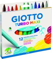 Giotto 12 Μαρκαδόροι Turbo Maxi (076200)