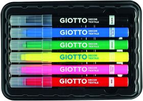 Giotto Μαρκαδόρος Υφάσματος Decor 6 Χρώματα (0494800)