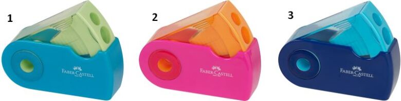Faber Castell Ξύστρα Sleeve Διπλή Δίχρωμη-3 Χρώματα (12309830)