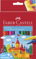 Faber Castell Μαρκαδόροι Super Washable Σετ 12Τμχ (12310339)