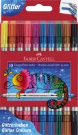 Faber Castell Μαρκαδόροι Διπλοί Glitter 10Τμχ (129151107)