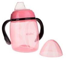Akuku Εκπαιδευτικό Ποτηράκι Με Χερούλια 6m+ 280ml Ροζ (A0429)