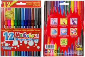 Μαρκαδόροι Ψιλή Γραφή-12 Χρώματα (Σ0321)