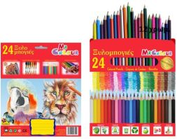 Ξυλομπογιές SDC Εξάγωνες-24 Χρώματα (Σ0654)