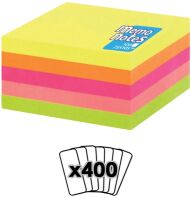 Κύβος 7,6x7,6cm Memo Notes 4 Fluo Χρώματα 400 Φύλλα (Σ33210)