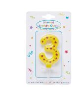 Κεριά Γενεθλίων Νούμερα Με Αστέρια Νο3 (89166)