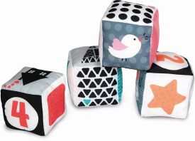 Baby Clementoni Μαλακοί Κύβοι Άσπρο-Μαύρο (1000-17321)
