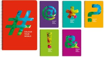 A&G Τετράδιο Colour Your World Σπιράλ 17x25cm 3 Θεμάτων 90 Φύλλων 6 Σχέδια-1Τμχ (29729)