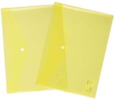 Deli Φάκελος Κουμπί PP Α4 Διάφανο Κίτρινο (231.5505DY)