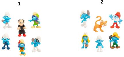 Στρουμφάκια 6 Φιγούρες Σετ-2 Σχέδια (PUF14000)