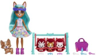 Enchantimals baby Bffs-Κούκλα & Ζωάκια Φιλαράκια Με Έκπληξη-3 Σχέδια (HLK83)