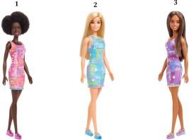 Barbie Λουλουδάτα Φορέματα-3 Σχέδια (GBK92)