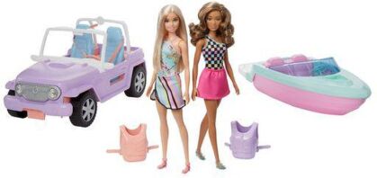 Barbie Σετ 2 Κούκλες-Όχημα & Σκάφος (GXD66)