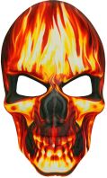 WM Μάσκα Νεκροκεφαλή Με Φλόγες (28466)