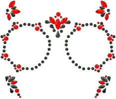 WM Κοσμήματα Προσώπου Dia De Los Muertos (15607)