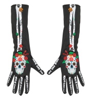 WM Γάντια Dia De Los Muertos 40cm (34279)