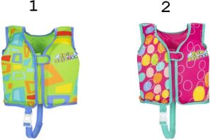 Bestway Γιλέκο Κολύμβησης Swim Safe S/M-2 Σχέδια (32176)