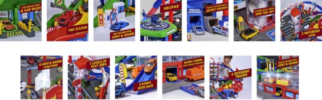 Dickie Majorette Γκαράζ City 7 Levels & Οχήματα (212059989)