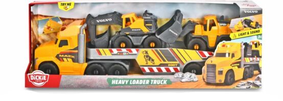 Dickie F/W Σετ Όχημα Mack/Volvo Heavy Loader Truck+2 Αυτοκίνητα 70cm (203729012)