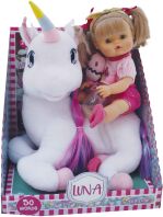 ITM Luna Σετ Μωρό Nena & Μονόκερος 36cm. (BD135)