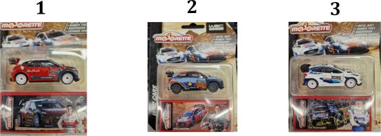 Majorette D/C Οχήματα WRC 7,5cm 1:64 - 3 Σχέδια (212084012)