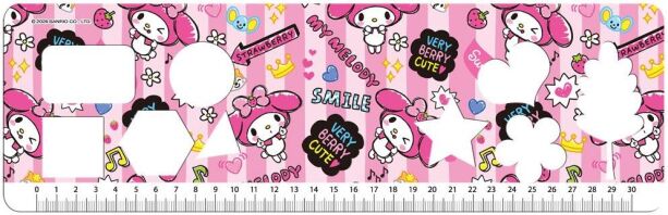 My Melody Μπλοκ Ζωγραφικής 23x33 40 Φύλλων Με Αυτοκόλλητα Στένσιλ-2 Σχέδια (000490299)