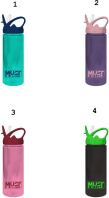 Must Παγούρι Πλαστικό Με Καλαμάκι 500ml-4 Σχέδια (000586435)