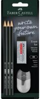 Faber Castell Μολύβια 1111 HB Μαύρο 3 Τμχ & Ξύστρα Apple & Γόμα (12310525)
