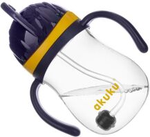 Akuku Ποτηράκι Με Καλαμάκι & Βαρίδι 9m+ Navy Blue-Yellow (A0165)